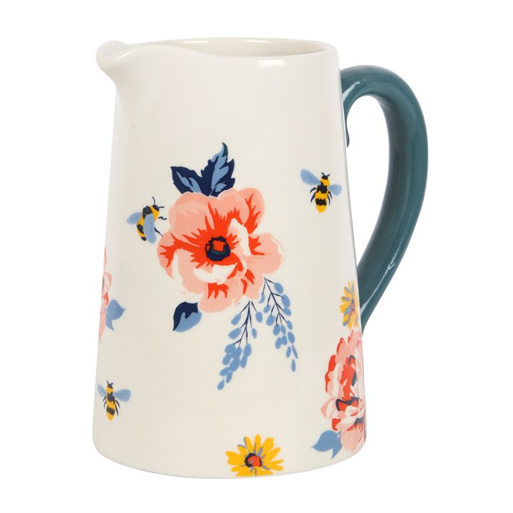 Flower Jug: Bee & Bloom Ceramic Flower Jug