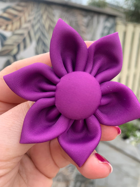 Flower Pet Collar Accessory Magenta Purple