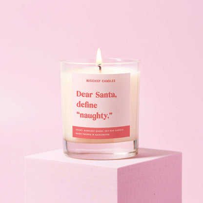Dear Santa Define Naughty Candle