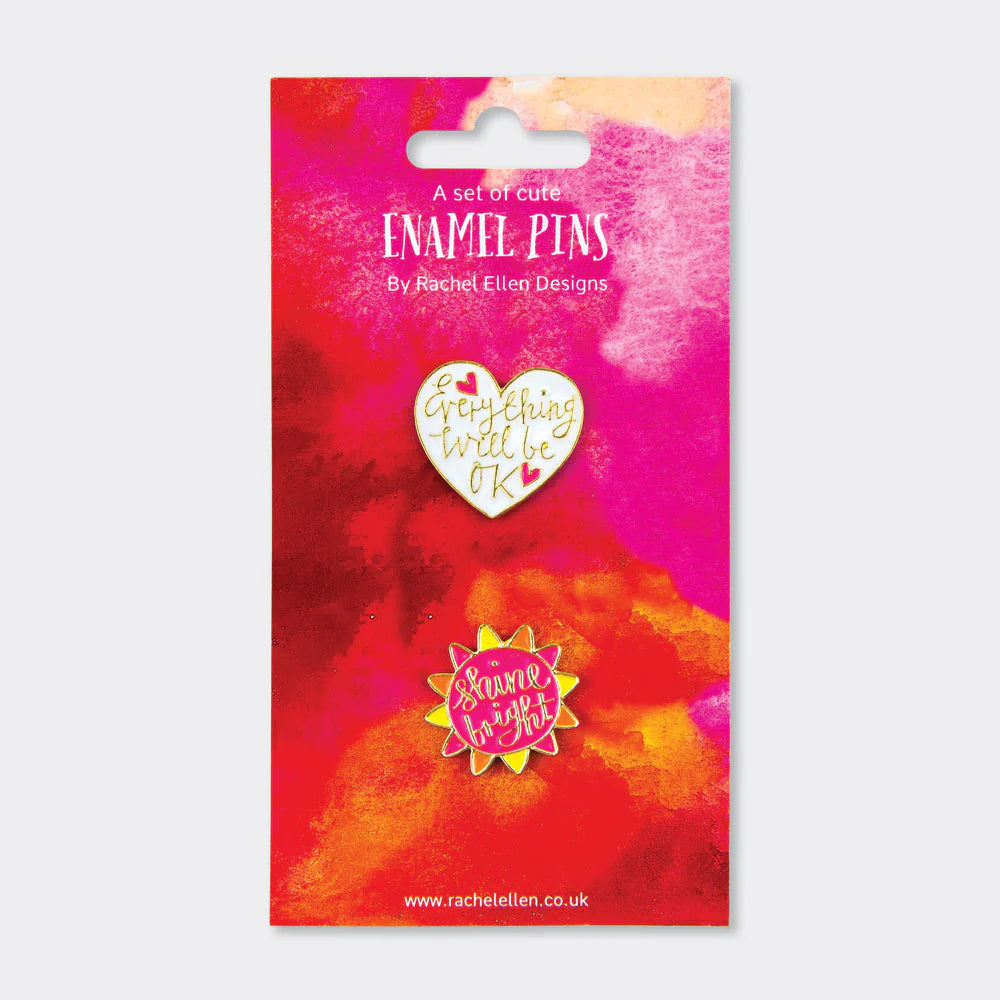 Pin Badge Set: Shine Bright & Everything Will Be OK