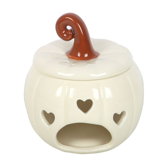 White Pumpkin Oil Burner | Autumn Wax Melt Burner & Fall Home Fragrance Decor