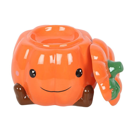 Cute Pumpkin Oil Burner | Smiling Pumpkin Wax Melt Burner & Autumn Decor