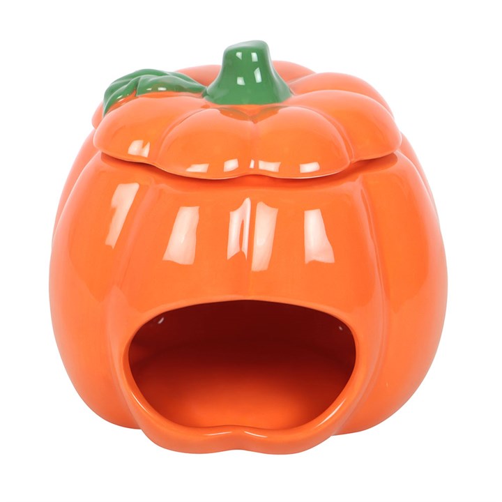 Cute Pumpkin Oil Burner | Smiling Pumpkin Wax Melt Burner & Autumn Decor