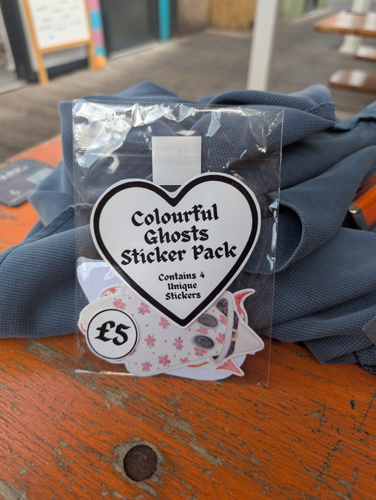 Colourful Ghosts Sticker Pack