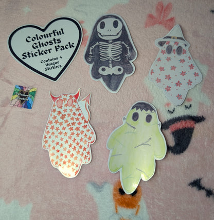 Colourful Ghosts Sticker Pack