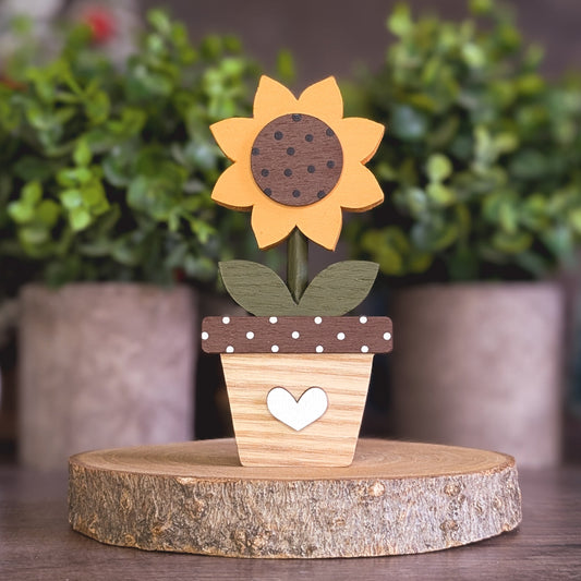Potted sunflower