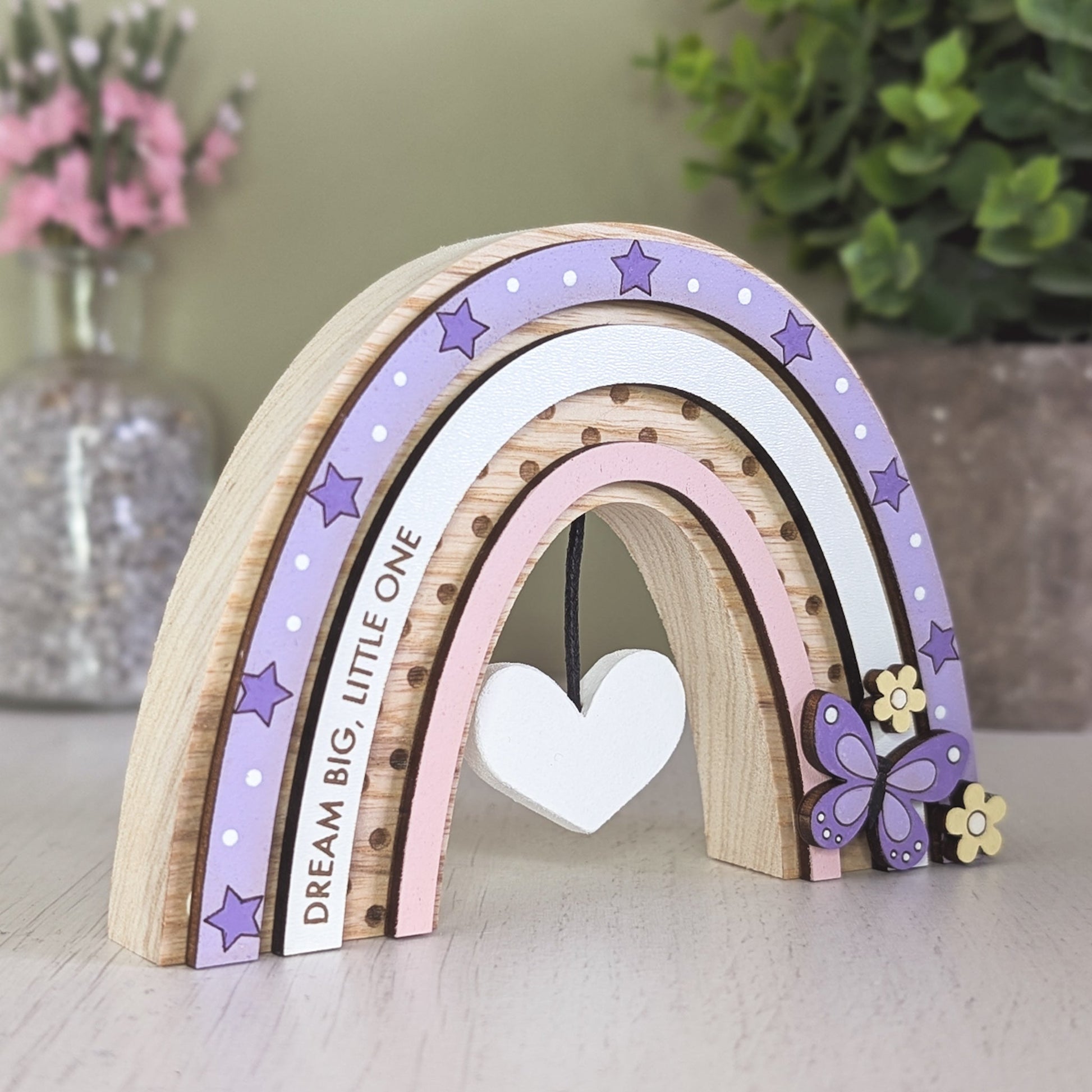 Personalised butterfly rainbow