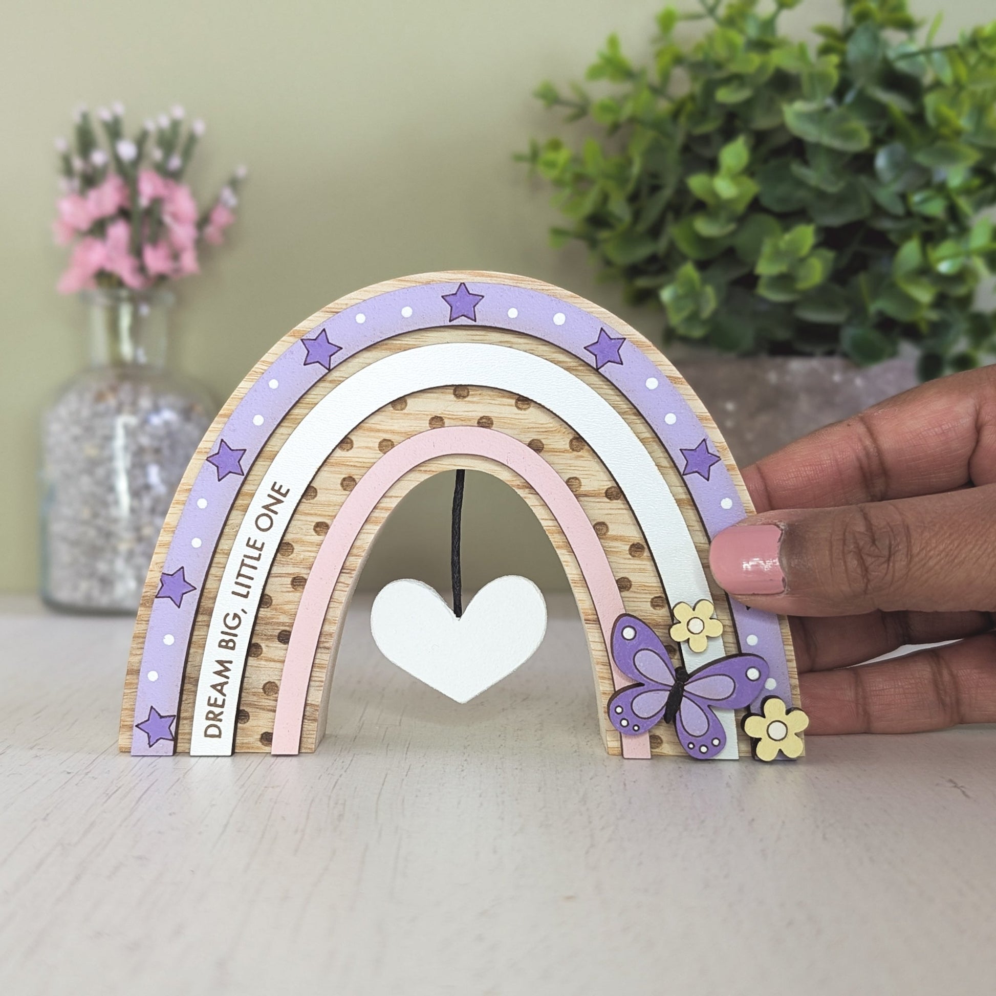 Personalised butterfly rainbow