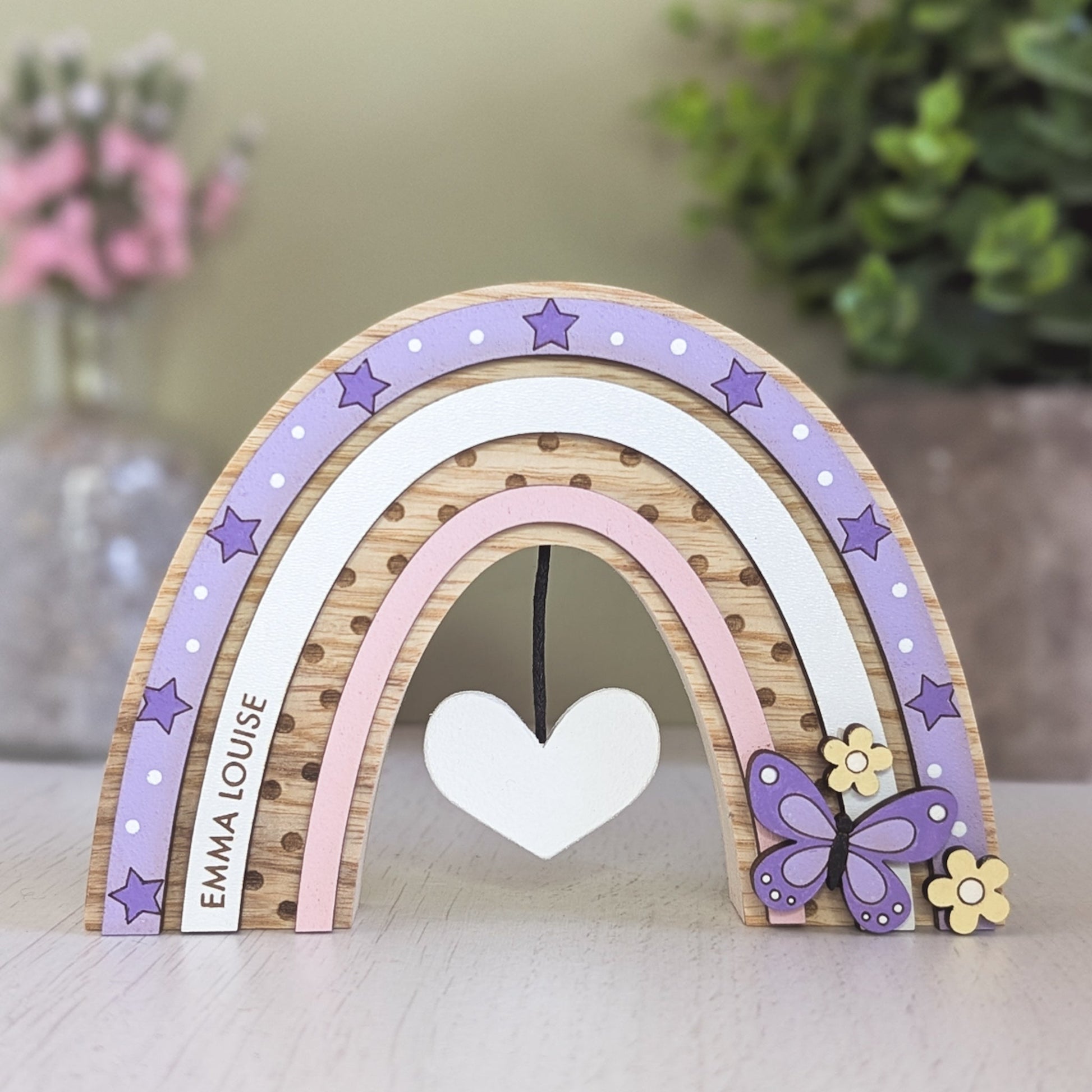 Personalised butterfly rainbow
