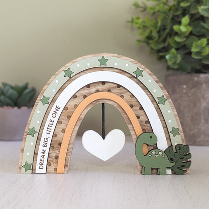 Personalised dinosaur rainbow