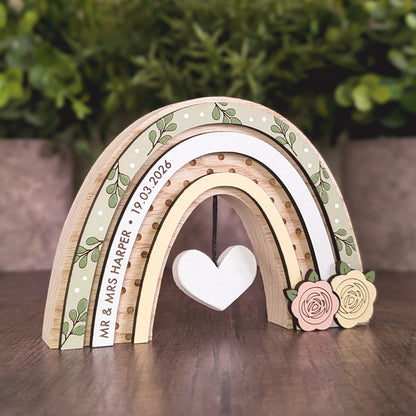 Personalised pastel rose rainbow