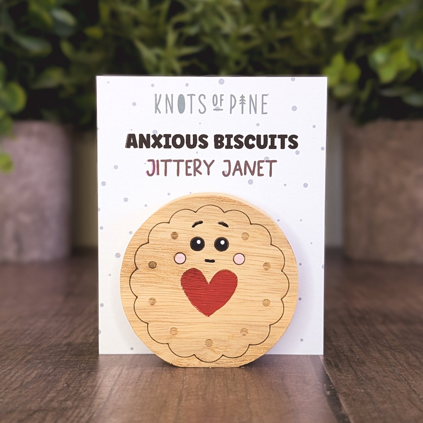 Jittery Janet jam biscuit