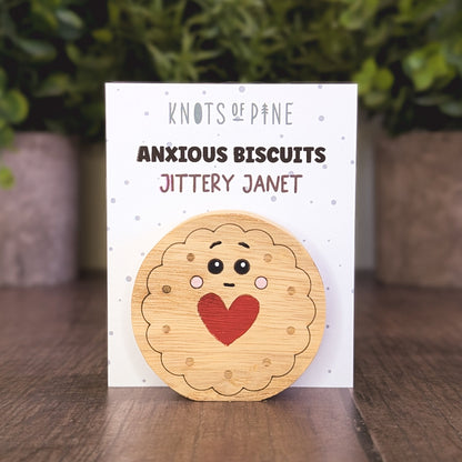 Jittery Janet jam biscuit