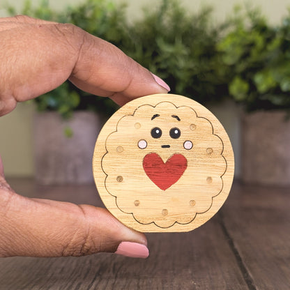 Jittery Janet jam biscuit