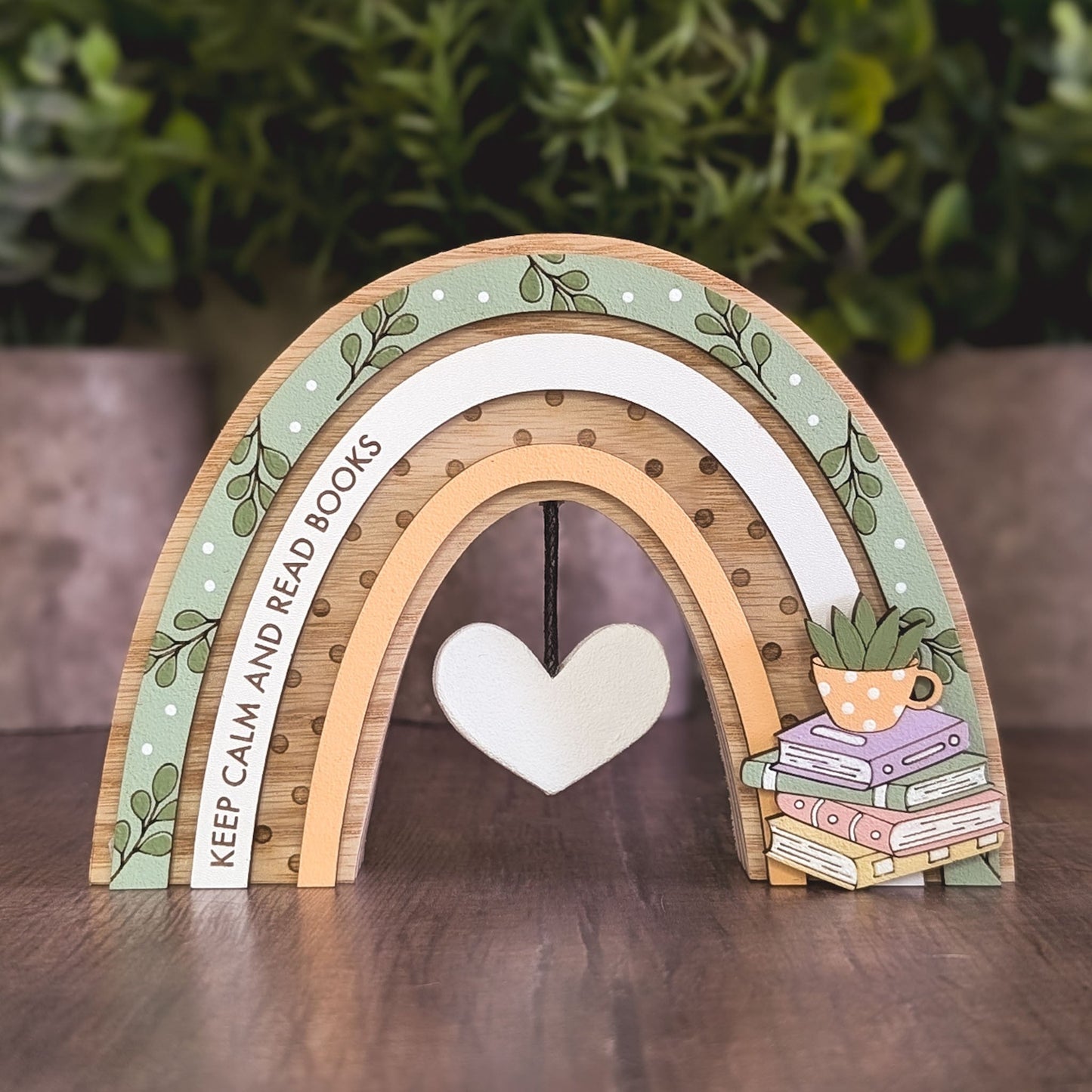 Personalised pastel bookish rainbow