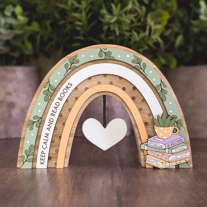 Personalised pastel bookish rainbow