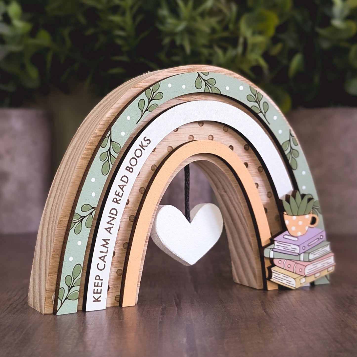 Personalised pastel bookish rainbow