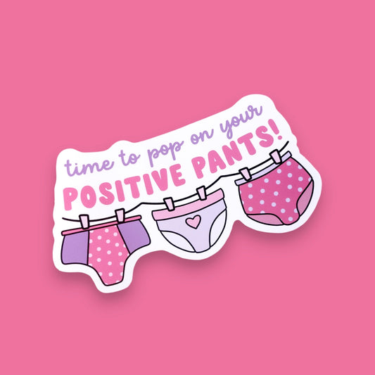 Washing Line Sticker | Put on Your Positive Pants