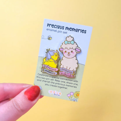 Precious Moments Enamel Pin Set ft. Lottie & Bluebell