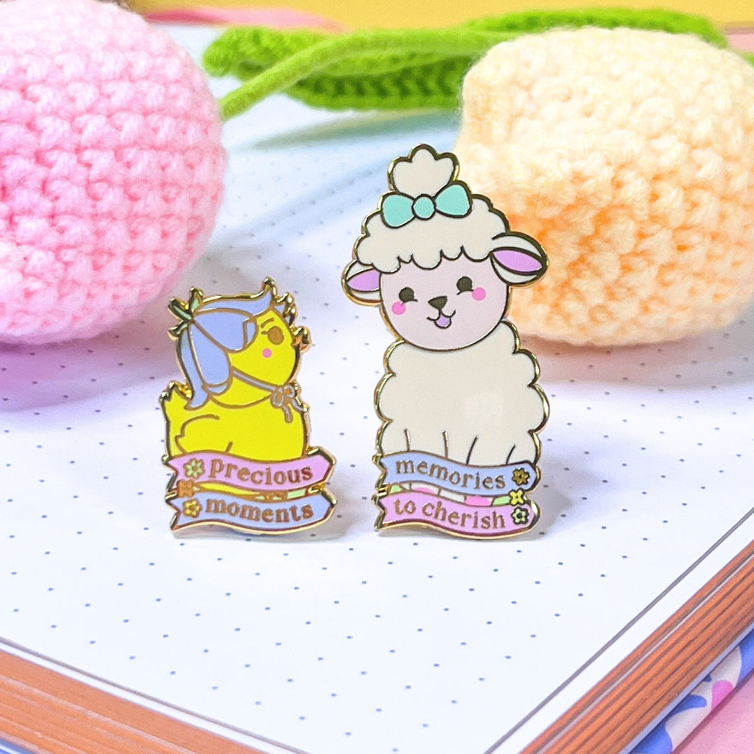 Precious Moments Enamel Pin Set ft. Lottie & Bluebell