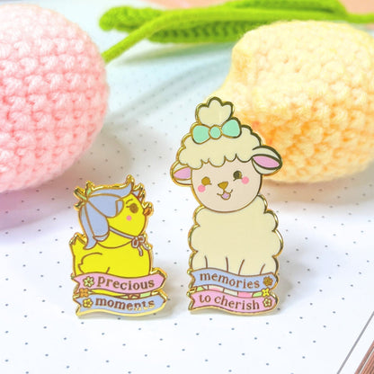 Precious Moments Enamel Pin Set ft. Lottie & Bluebell