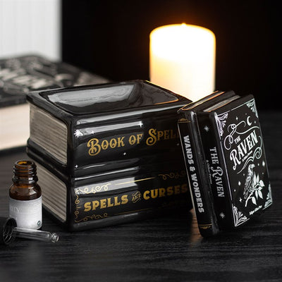 Dark Book Stack: Book of Spells Oil Burner & Wax Warmer