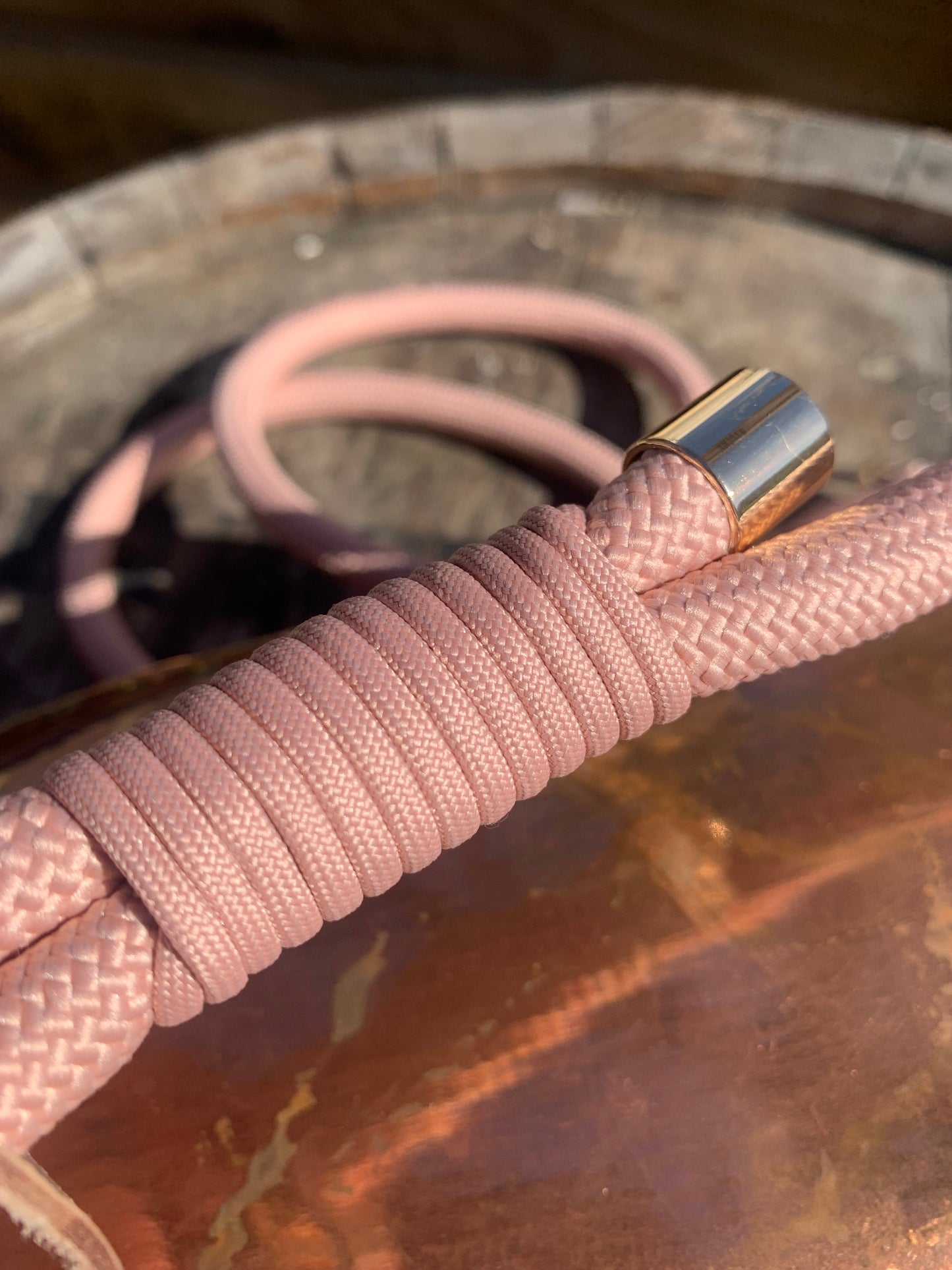 Pink Rope Dog Leash Flexible and Lightweight