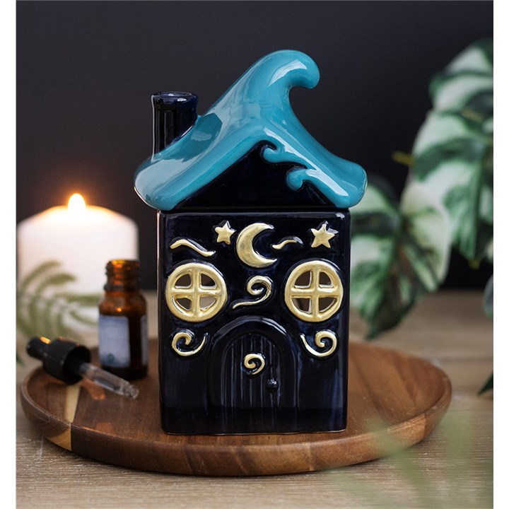Moonwave Cottage Oil Burner | Mystical House Wax Warmer | Celestial Home Fragrance