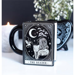 Book Mug: The Reader Book Shaped Mug | Gothic Tarot Bookish Mug | 450ml