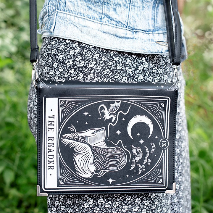 The Reader Book Crossbody Bag | Gothic Tarot Book Bag | Book Lover Gift
