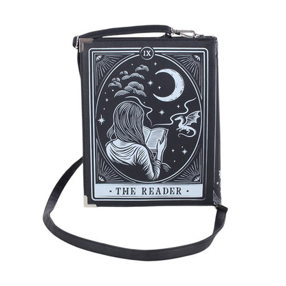 The Reader Book Crossbody Bag | Gothic Tarot Book Bag | Book Lover Gift