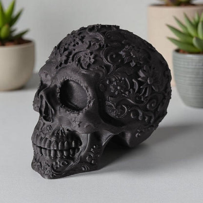 Mexican Ornament Skull – Intricate Day of the Dead Inspired Decoration | Gothic & Halloween Home Decor