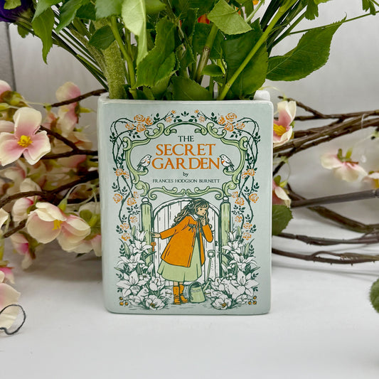 Book Vase: The Secret Garden Green
