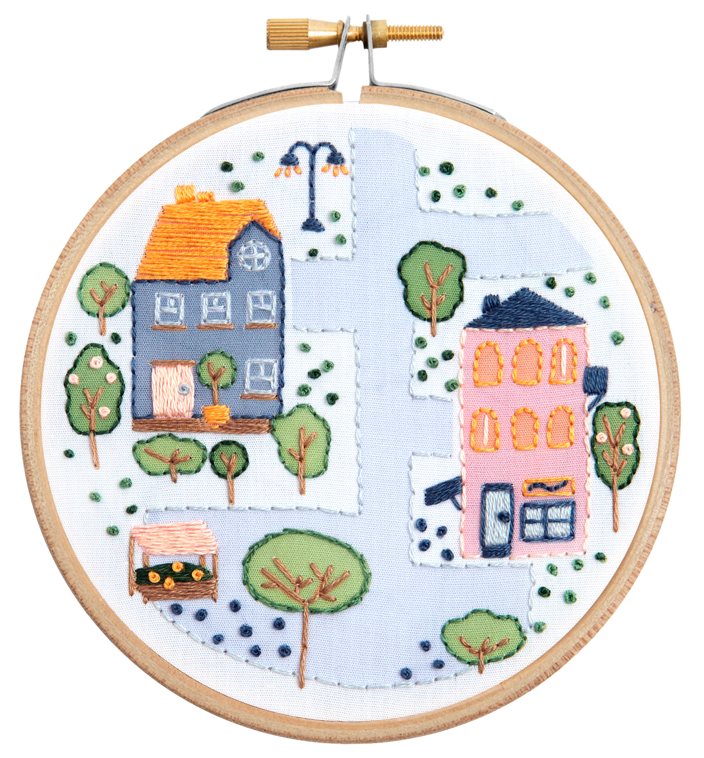 'Town Houses' Mini Embroidery Kit for Beginners