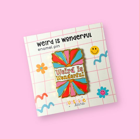 Weird is Wonderful Retro Enamel Pin