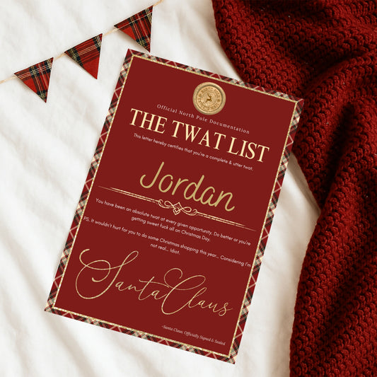 Funny Christmas letter - with envelope
