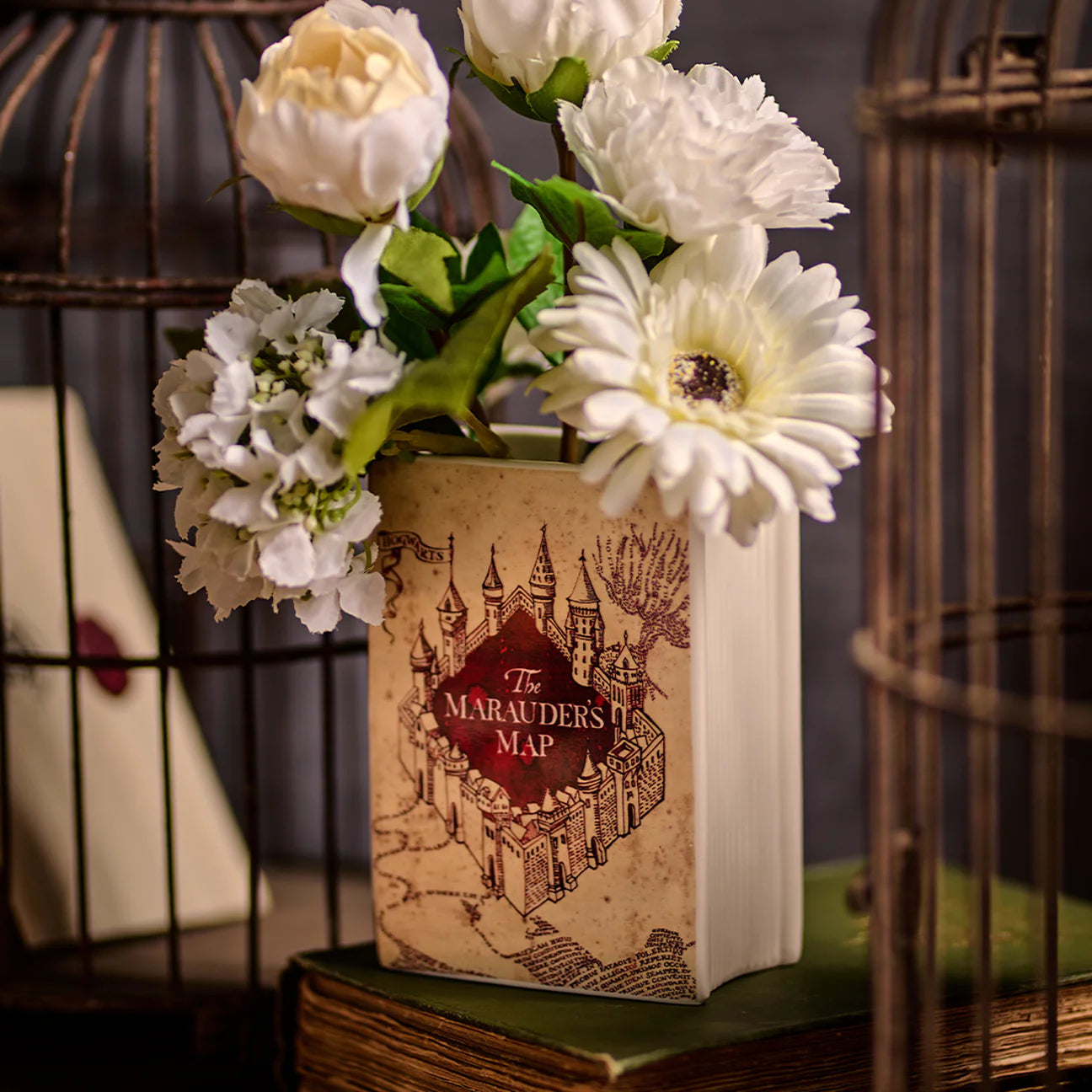 Book Vase: Harry Potter Marauder’s Map Ceramic Book Vase