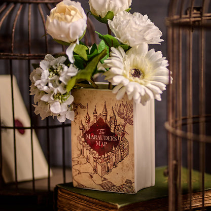 Book Vase: Harry Potter Marauder’s Map Ceramic Book Vase