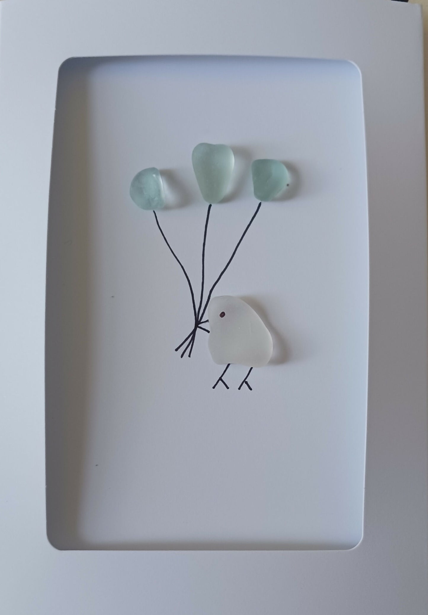 Sea Glass Bird Greeting Card