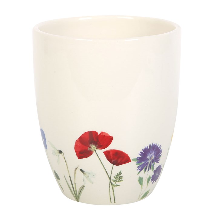 Plant Pot: Wildflower Bloom Ceramic Plant Pot – A Touch of Nature’s Beauty