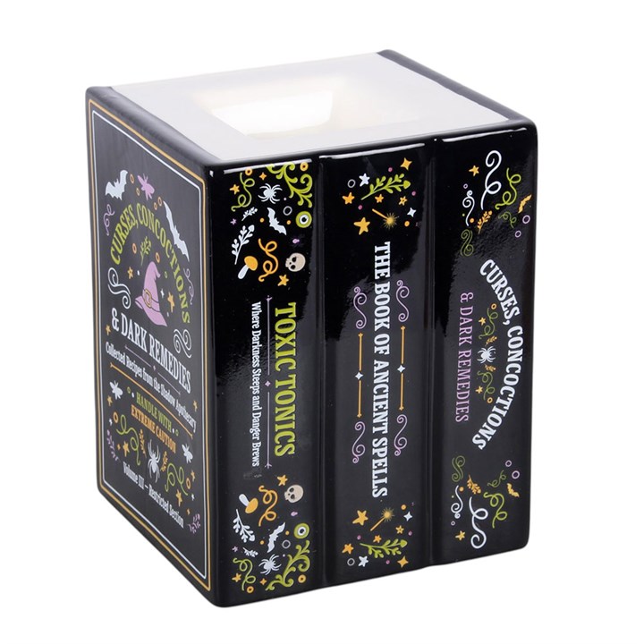 Witch’s Apothecary Wax Burner| Witchy Book Stack Wax Warmer
