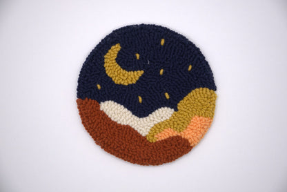 Boho Punch Needle Coasters NIGHT