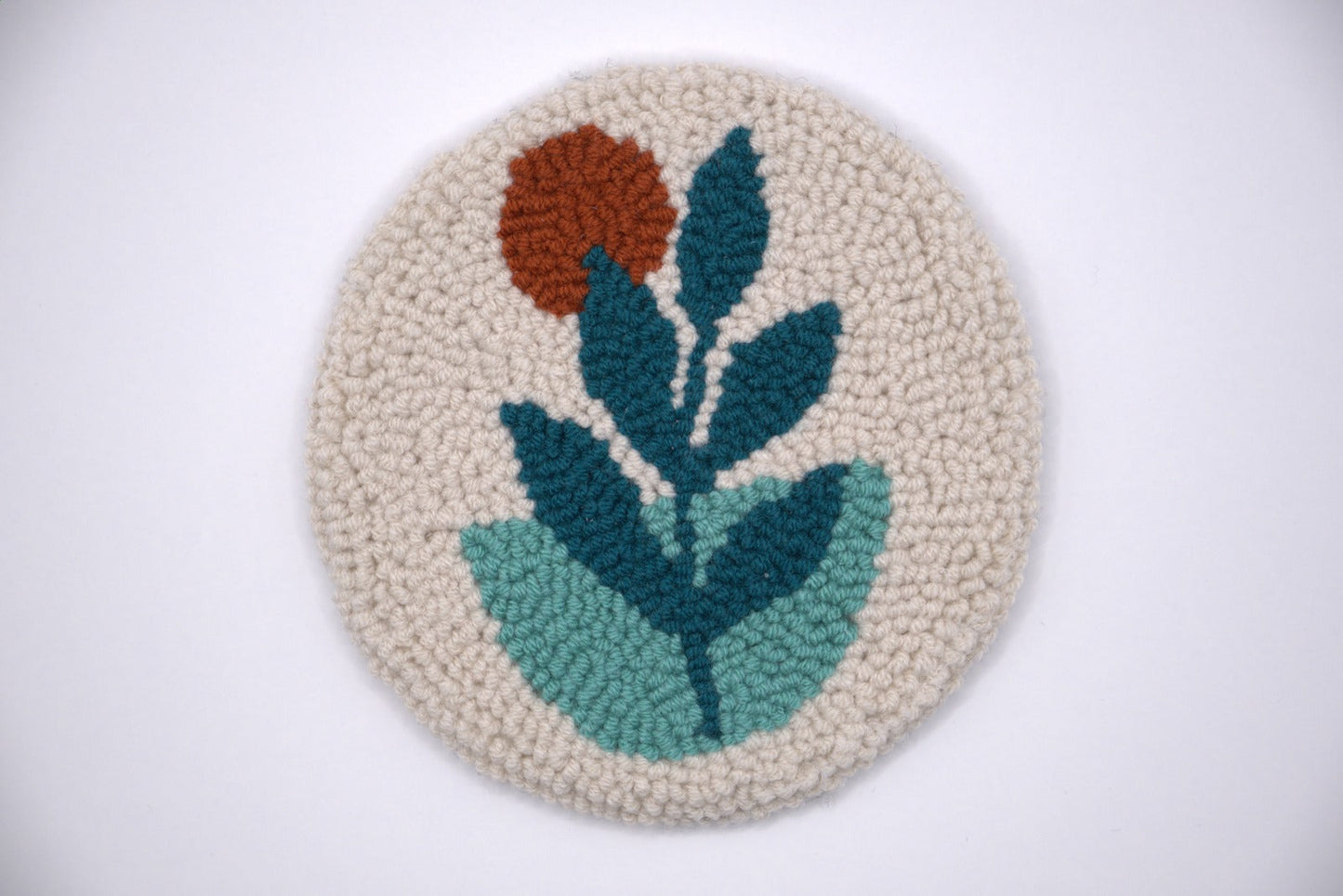 Boho Punch Needle Coasters PLANT