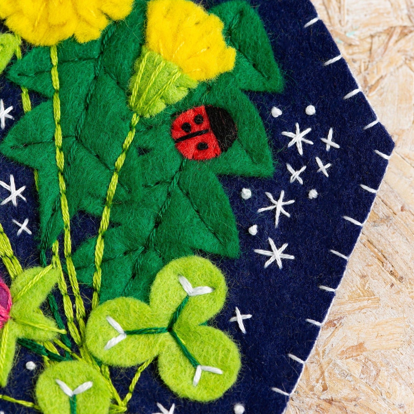 'Wildflower Pennant' Floral Felt Craft Kit for Beginners