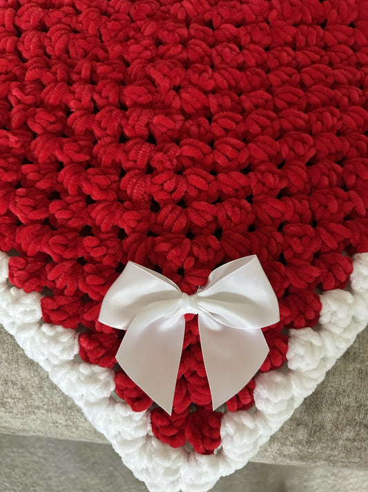 Handmade Christmas baby pram blanket