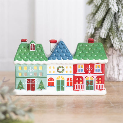 Christmas Village Tealight & Incense Cone Holder | Ceramic Houses