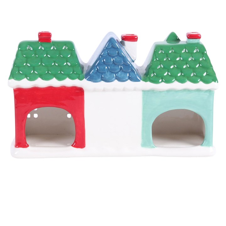 Christmas Village Tealight & Incense Cone Holder | Ceramic Houses