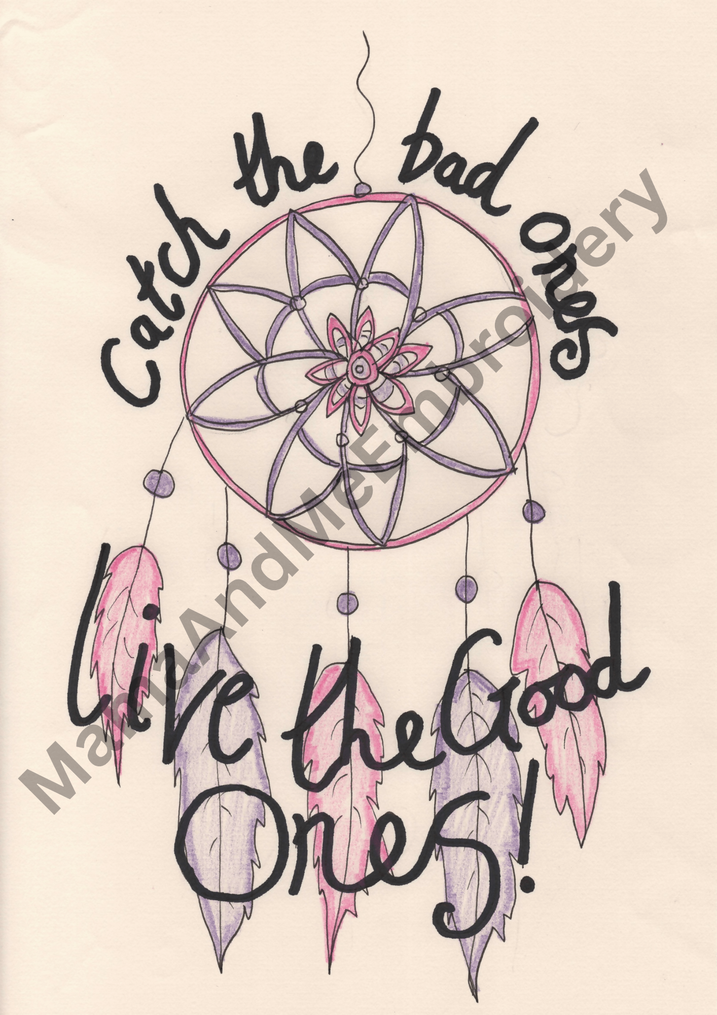 A4 digital print Dreamcatcher - Forever After Boutique