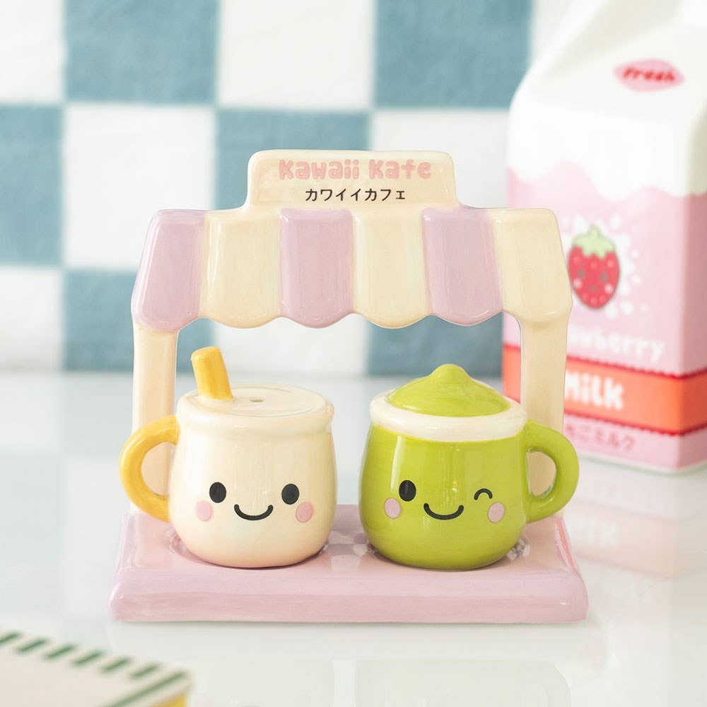 Salt and Pepper Shakers: Matcha & Latte Kawaii