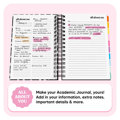 Academic Undated Spiral Journal